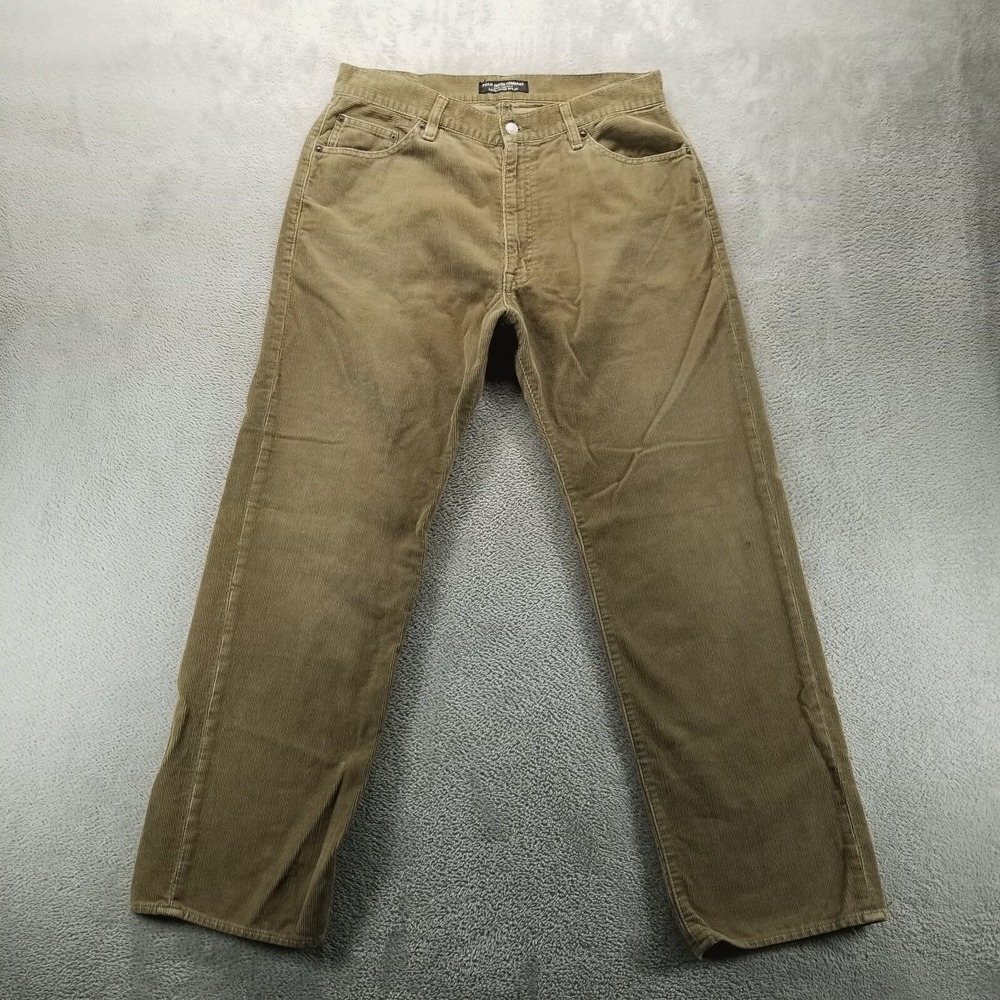 Polo Ralph Lauren Pants Mens 34x32‎ Brown Straight Hayden Corduroy 90s